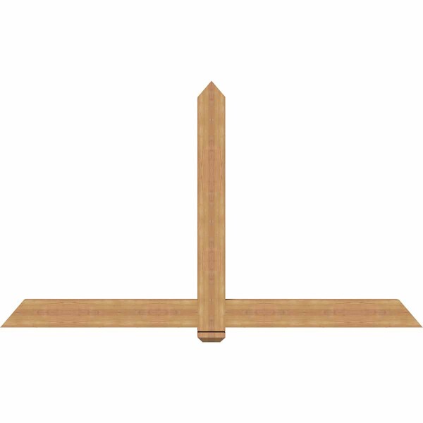 Ekena Millwork Eugene Smooth Timber Gable Bracket, Western Red Cedar, 84"W x 49"H x 3 1/2"D x 5 1/2"F, 14/12 Pitch GBW084X49X0406EUG00SWR - main